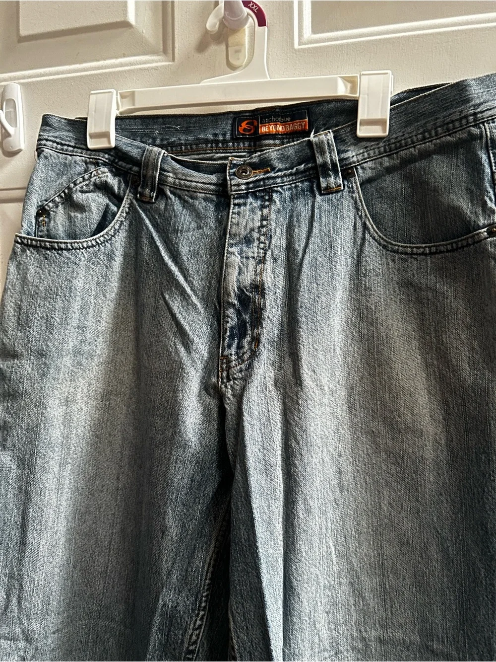 y2K anchor blue Men's Beyond Baggy Jeans in Light Blue Wash Sz 34 x 30